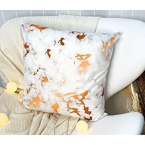 Capa Para Almofada Marmorizadas 45x45 Decoração Sala Quarto Cama Ou Sofá Design Moderno Em Poliéster