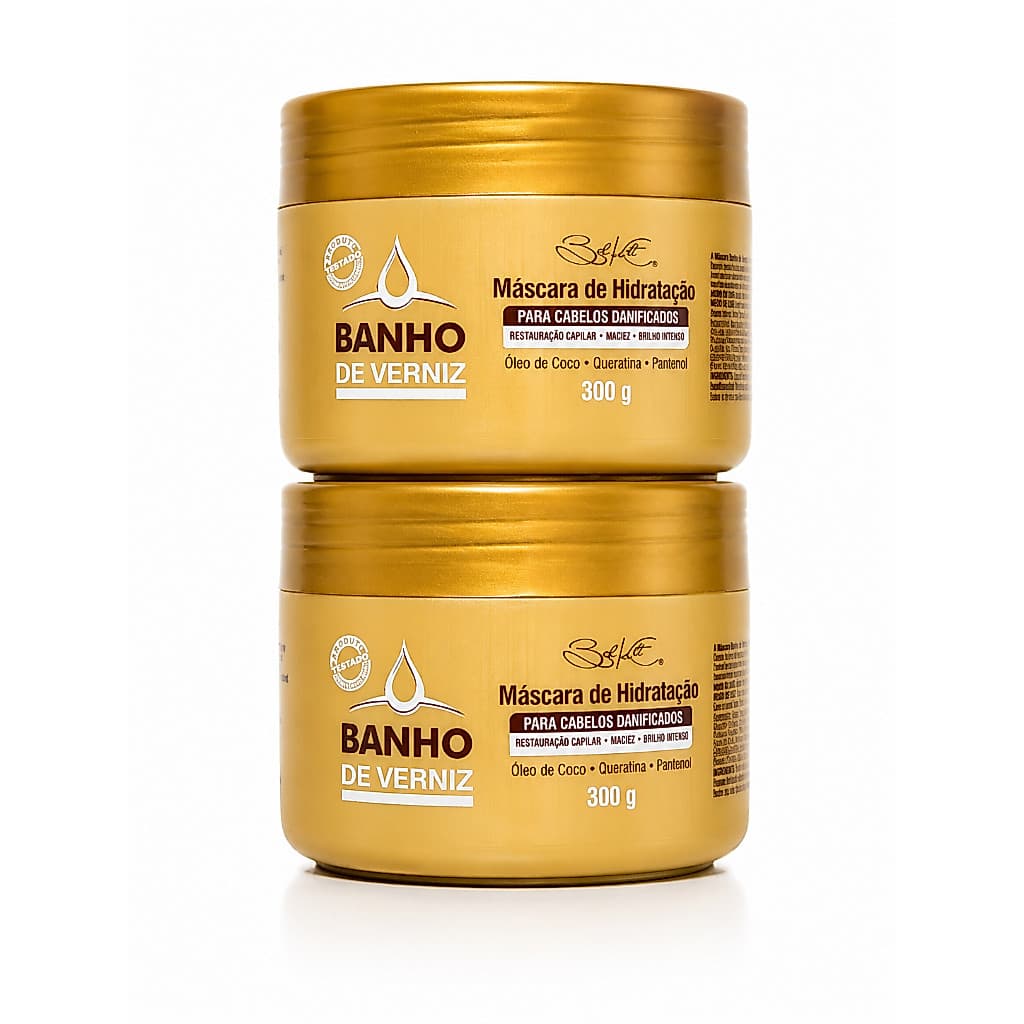 Máscara De Hidratação Capilar Banho De Verniz Belkit 600g - Restauração Capilar - Cabelos Danificados