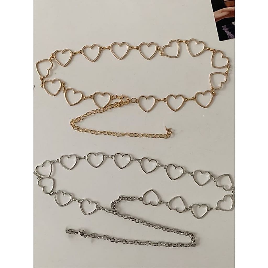 Corrente de cinto em forma de coração decoração de moda