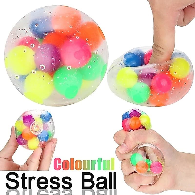 Bola Sensorial De 4cm De Cor De Respiro De Borracha Macia TPR Uva Descompressão Estresse Não-Tóxica Brinquedo Globos Bolas De Alívio De Ansiedade/Presentes Engraçados Para Crianças