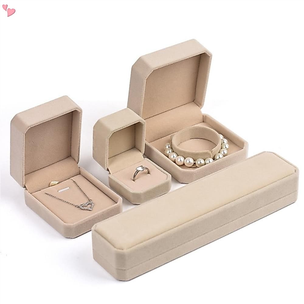 Caixas De Presente De Colar De Veludo Joias Para Pingente Pulseira Anel Brinco Vitrine De Armazenamento Casamento Natal
