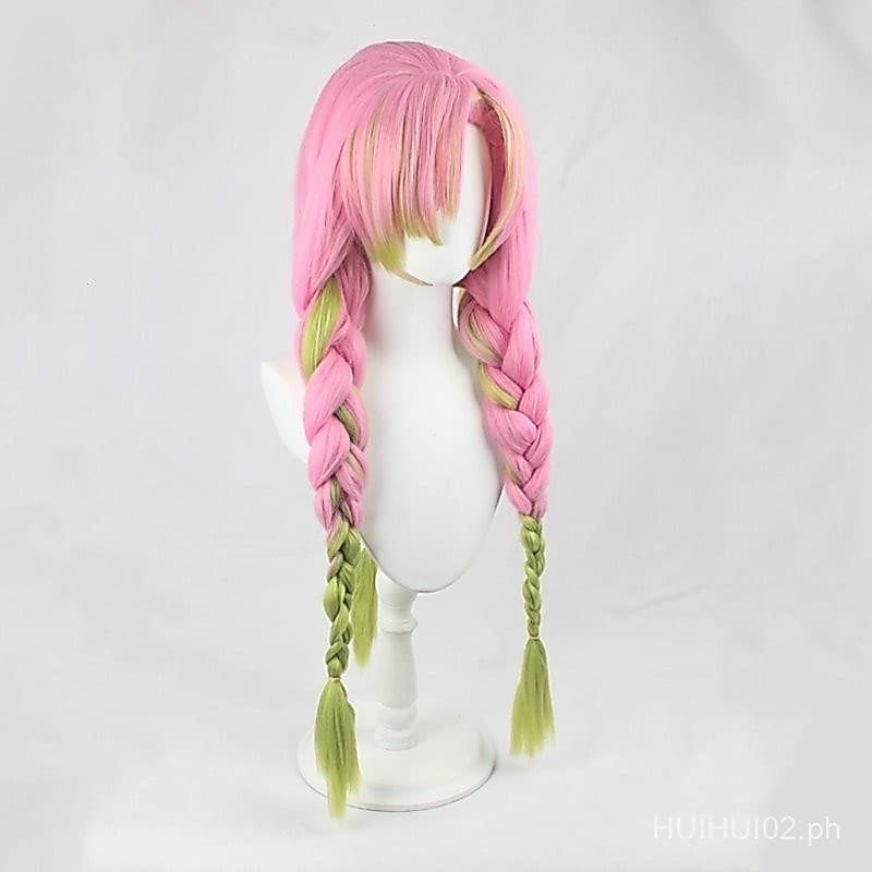 Perucas Mitsuri Anime Demon Slayer : Kimetsu No Yaiba Kamado Cosplay YJLD