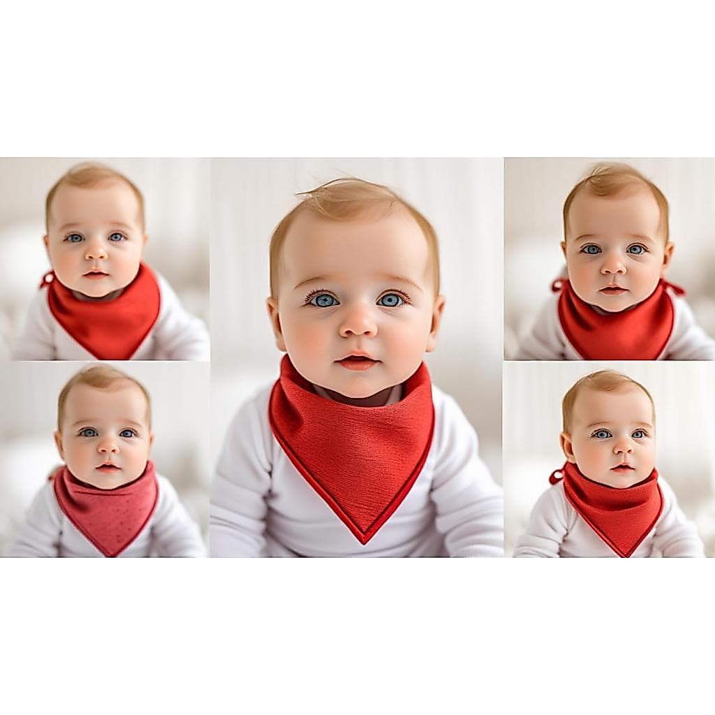 Babador Bandana para Bebê – Algodão Macio com Fecho Ajustável | Estilo e Conforto