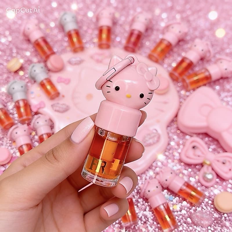 Gloss Hello Kitty  fofo  Maquiagem adulto infantil brilho labial