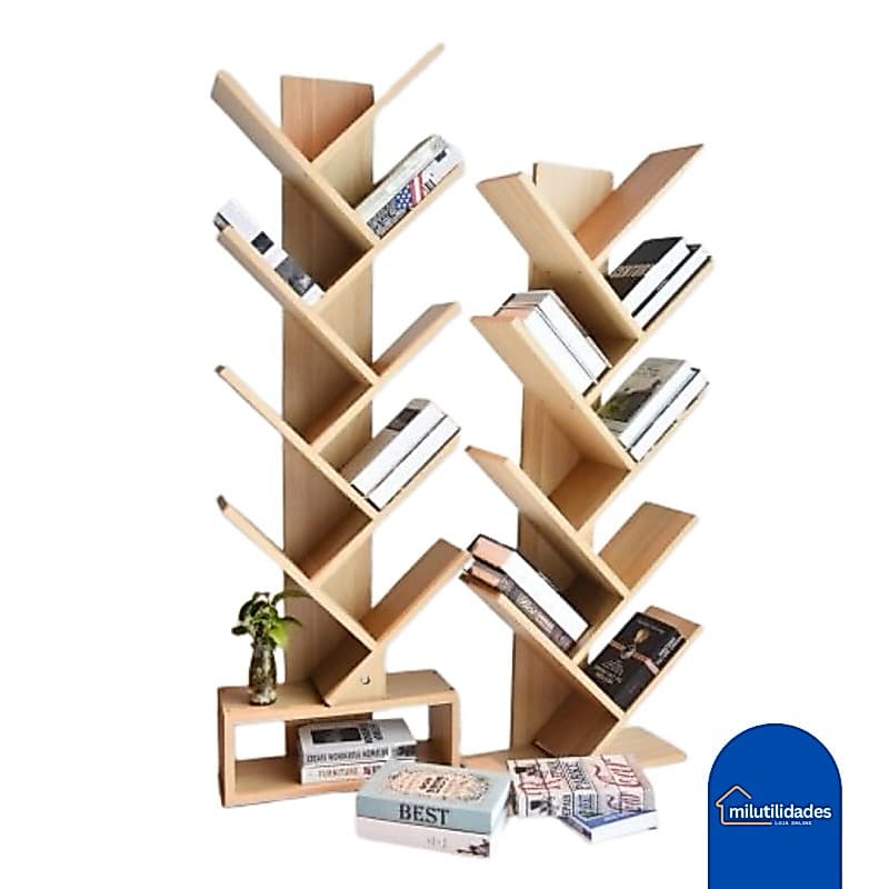 Prateleira Organizadora De Livros Porta Livros em MDF Crú Preto Branco Cinza -  Porta Livro Decorativo 46x28x16cm