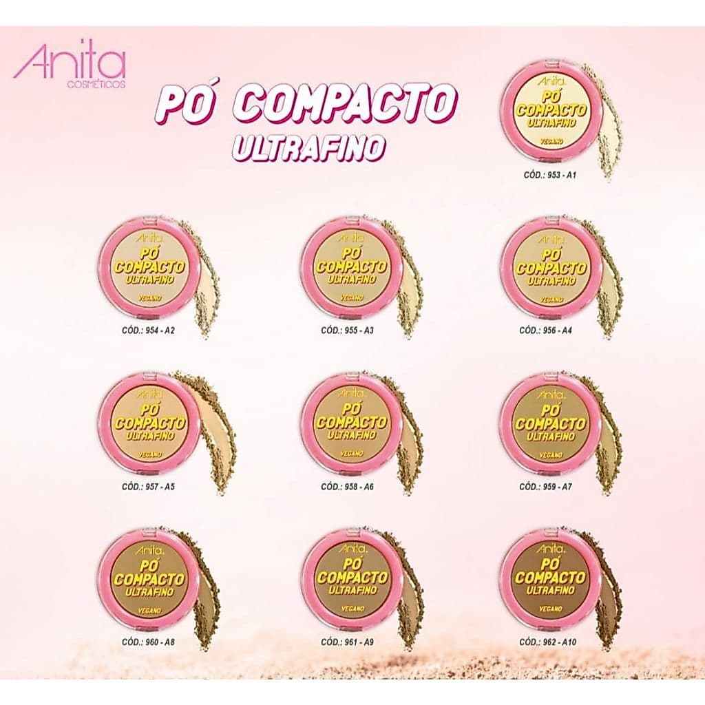 Pó Compacto Ultrafino Vegano da marca Anita