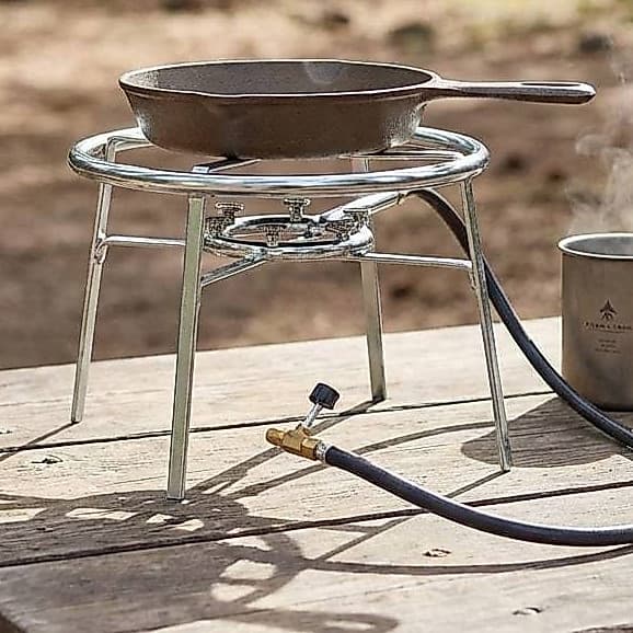 Fogareiro Para Camping 6 Caulins A Gás Cromado Rosca Grossa Alta Pressão