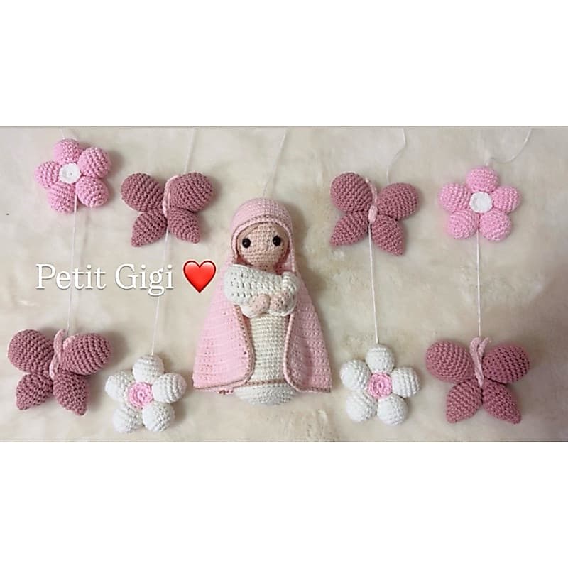 Móbile Santinha Amigurumi ( Monte seu móbile )