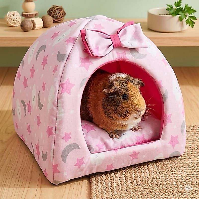 Toca Casa Toquinha Cabana Dobrável Para Porquinho da Índia, Hamster, Calopsitas, Mini coelho e Pequenos roedores