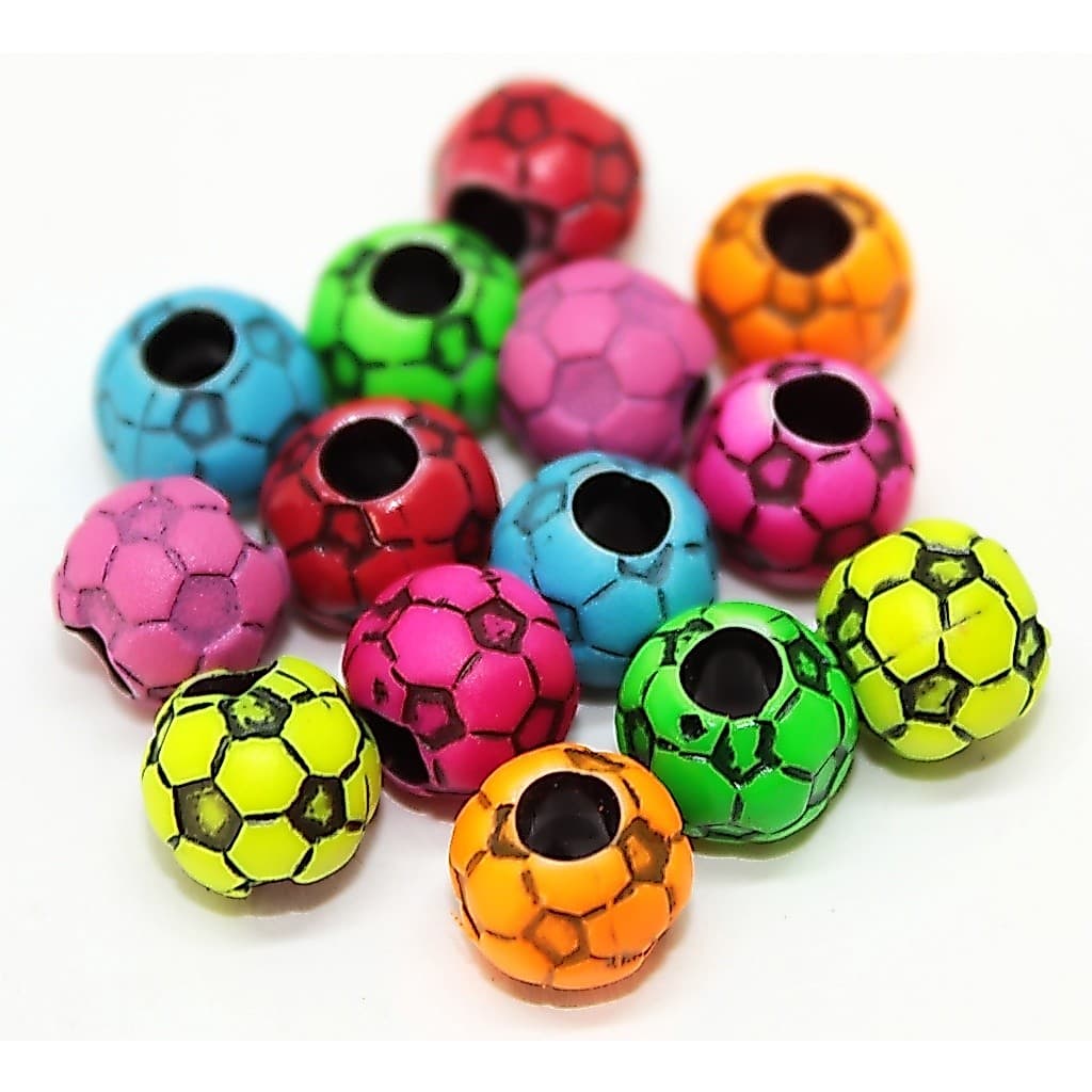 Miçangas para pesca Bolinha de Futebol Luminosa 30 Unidades