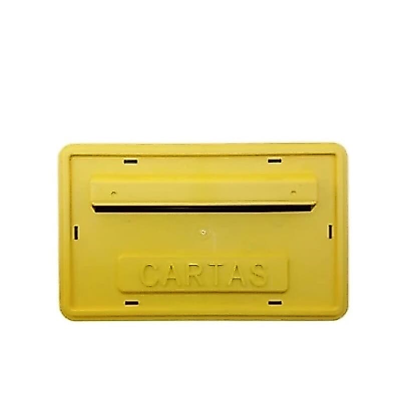 Caixa Correio Carta Pvc Embutir Sob. Gradil Portao Amarela