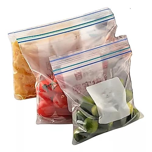 Sacos Herméticos  Para Freezer Saquinho Zip Clip Com Duplo Lacre  Embalagem Marinar Reutilizável