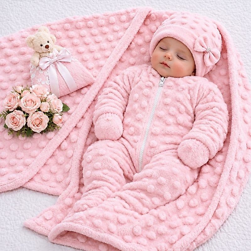 Saída de Maternidade Menina Menino Bebê Criança Luxo Kit Completo com Roupinha e Ursinho