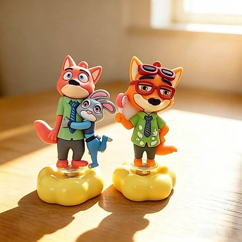 Crazy Animal City Nick Judy Enfeites de carro giratórios Ornamentos de Console central Interior Ornamentos fofos