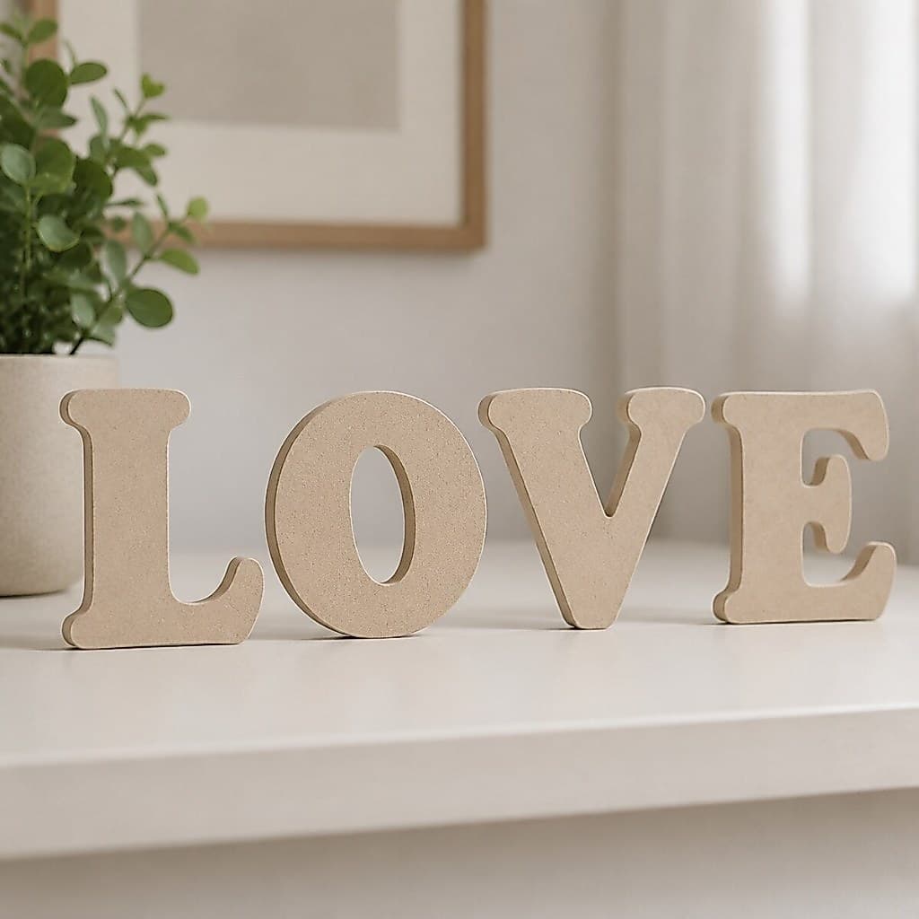Letras e Números MDF Cru 14cm 6mm A-Z 0-9 Decoração Festa Artesanato