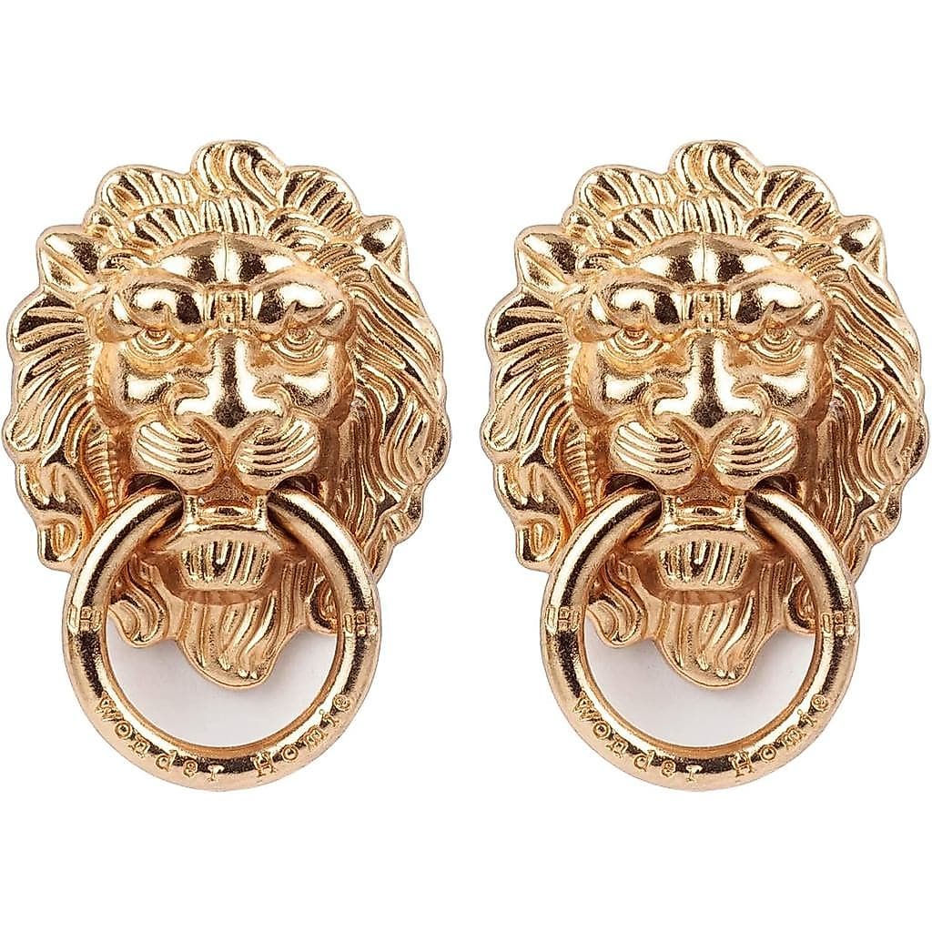 [2 Peças] Suporte de Anel para Celular com Cabeça de Leão, Suporte de Anel para Dedo com Empunhadura de Metal Polido, Ac