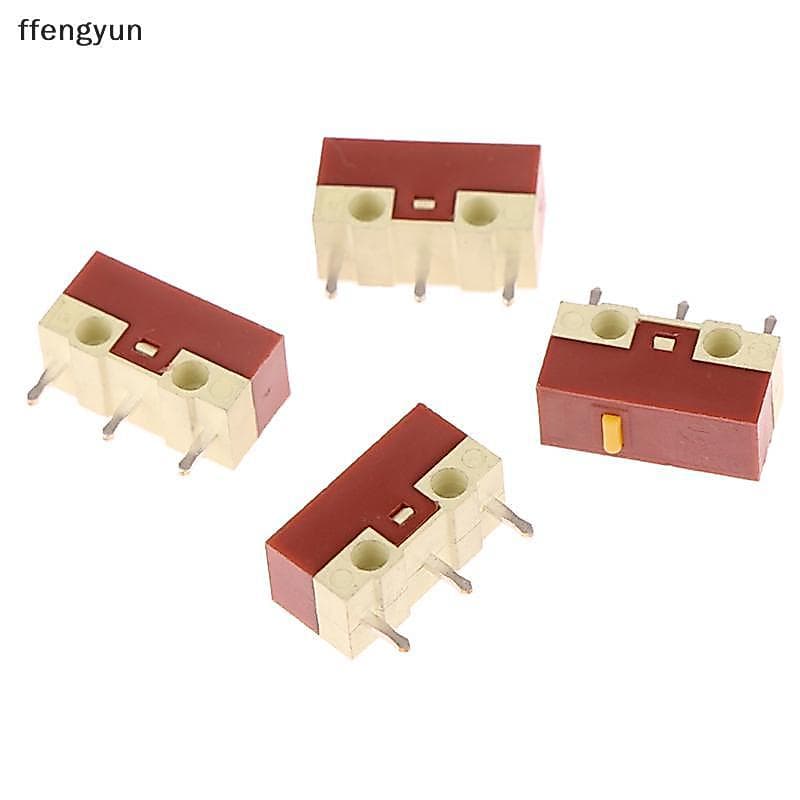 FFE 4/10Pcs Micro Interruptor Silencioso 20 Milhões Cli Lifetime Mouse De Computador Mudo Interruptores 3 Pinos F