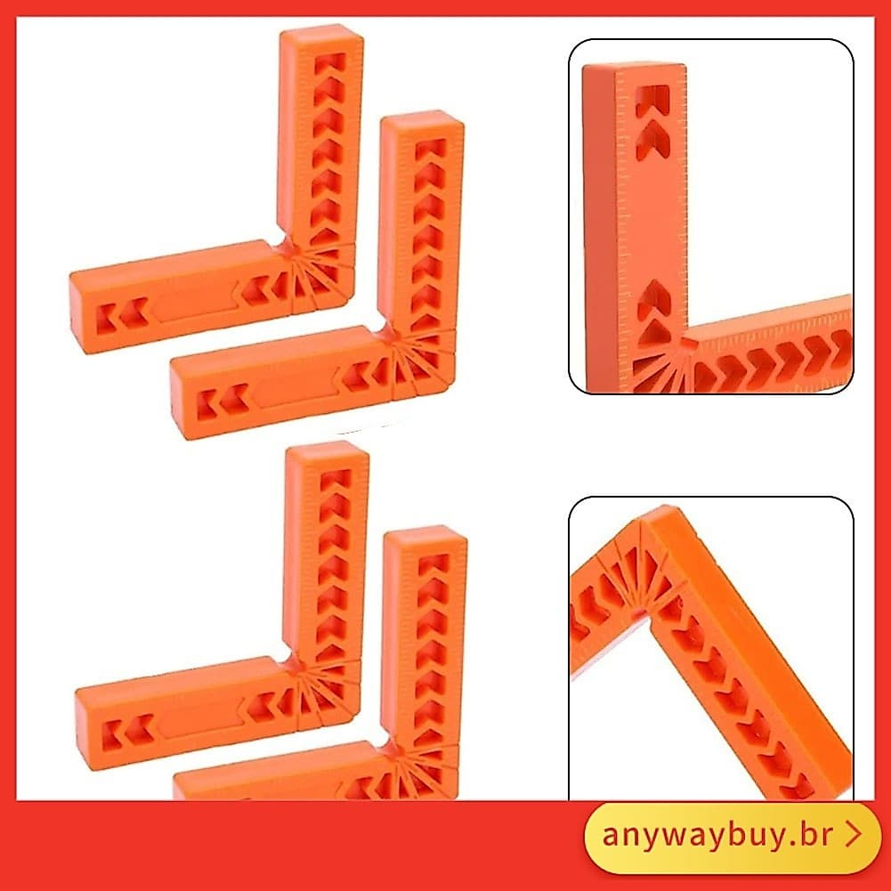 < AYAY > 4 Pcs Suporte De Régua De Ângulo Reto De Plástico Ferramenta Posicionadora Auxiliar De 90 Graus 3 Polegadas ❀