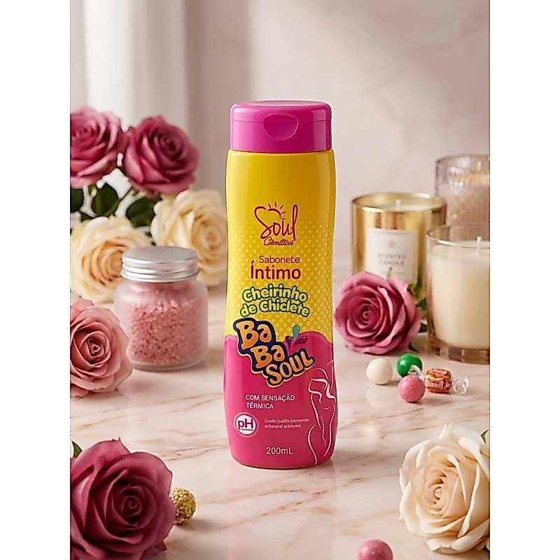 Sabonete Íntimo Soul Cosméticos Ba Ba Soul - Cheirinho de Chiclete 200ml