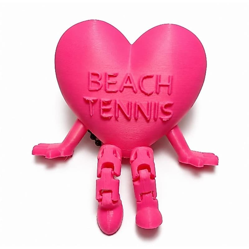 Chaveiro Articulado Coração Beach Tennis