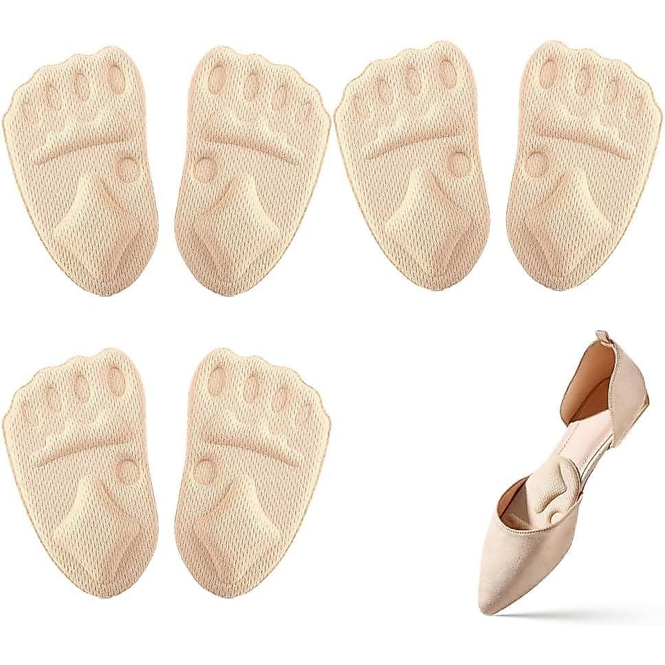 Almofadas Metatarsais Femininas, Palmilhas para Sapatos Femininos, Almofadas para a Parte Frontal do Pé para Alívio e Co