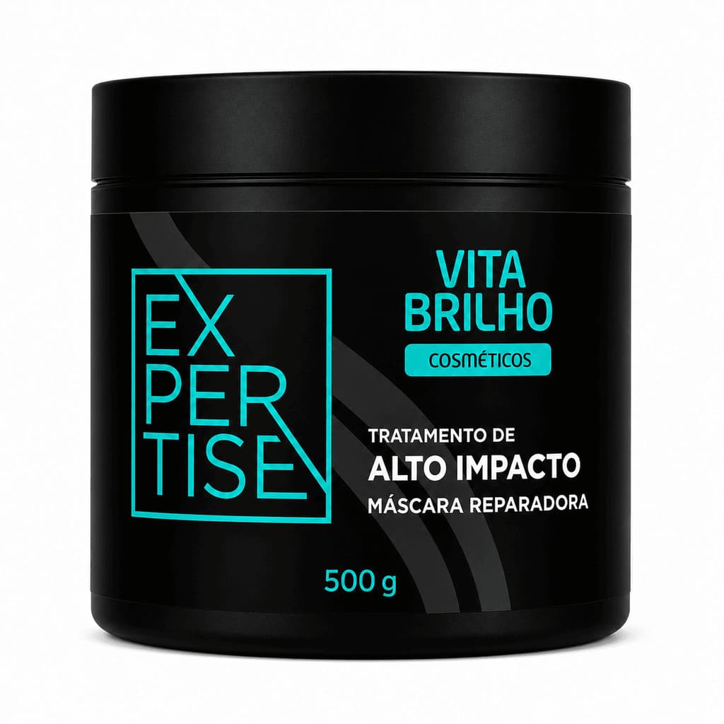 Máscara Reparadora Expertise Alto Impacto Vita Brilho 500g Biotina Queratina Pantenol Crescimento Força Brilho