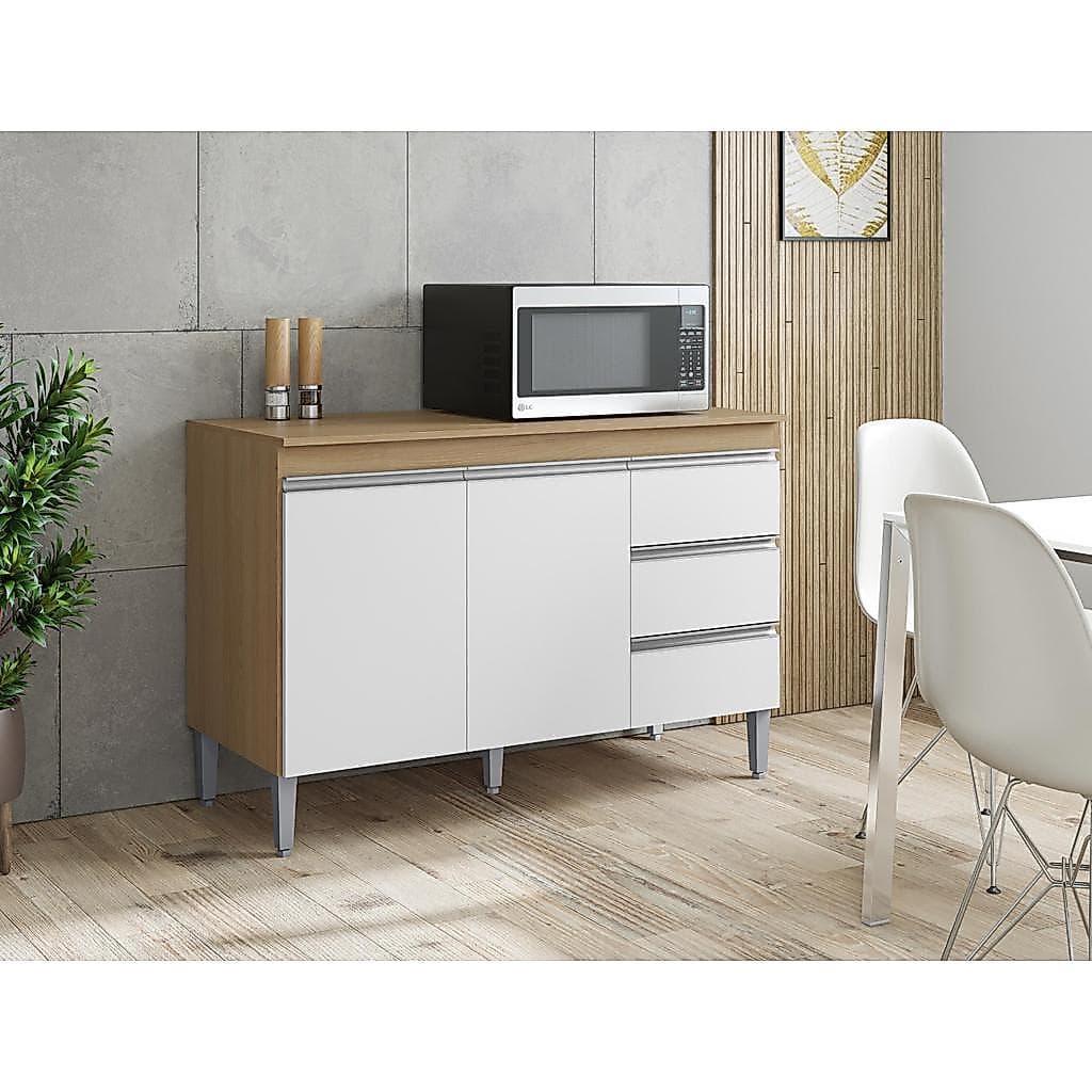 Balcão Cozinha Andréia 120cm Gabinete Sem Tampo