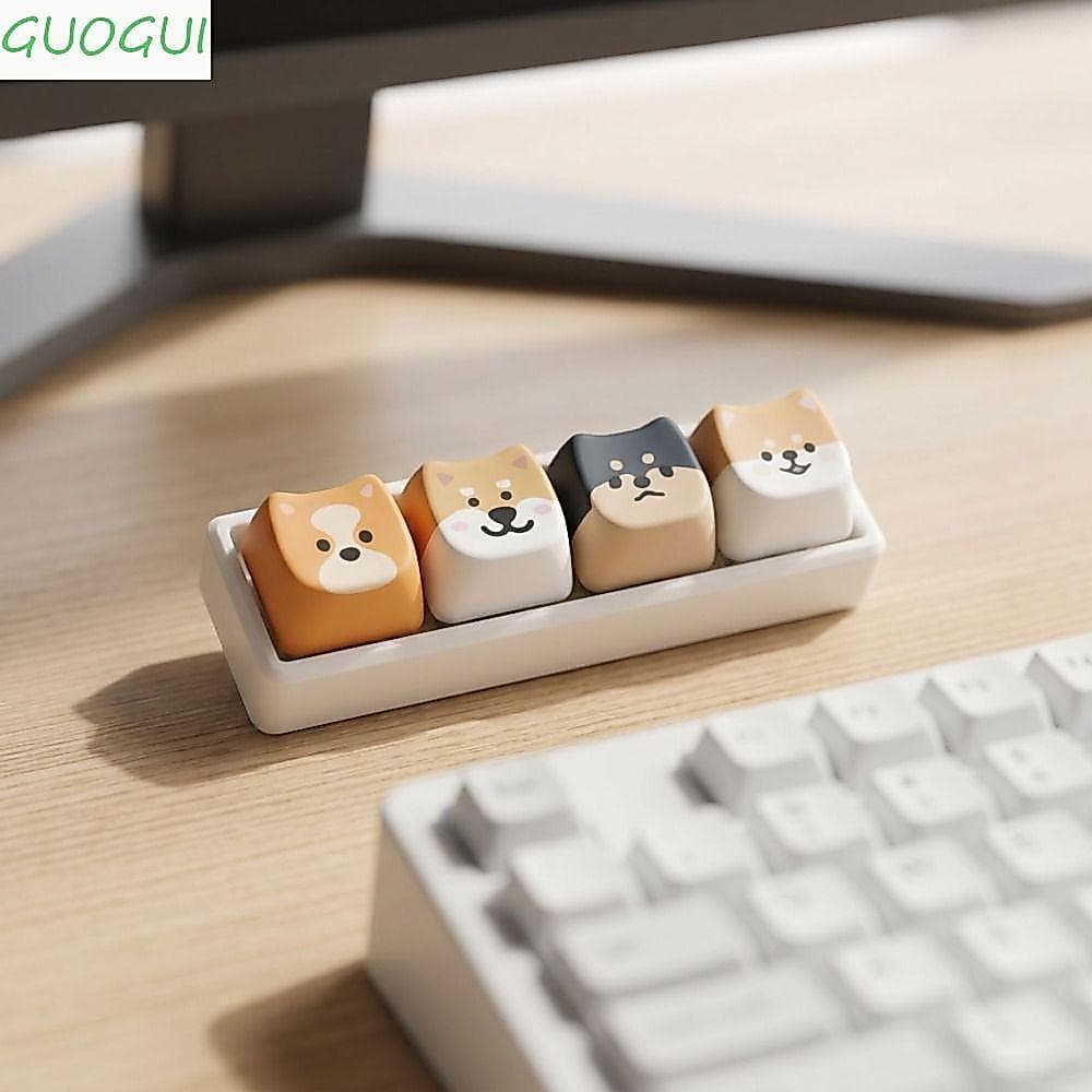 Chaveiro De Teclado GUOGUI , Cachorro Shiba Inu Com Pingente De Mochila Ponta De Dedo De Animal Fofo
