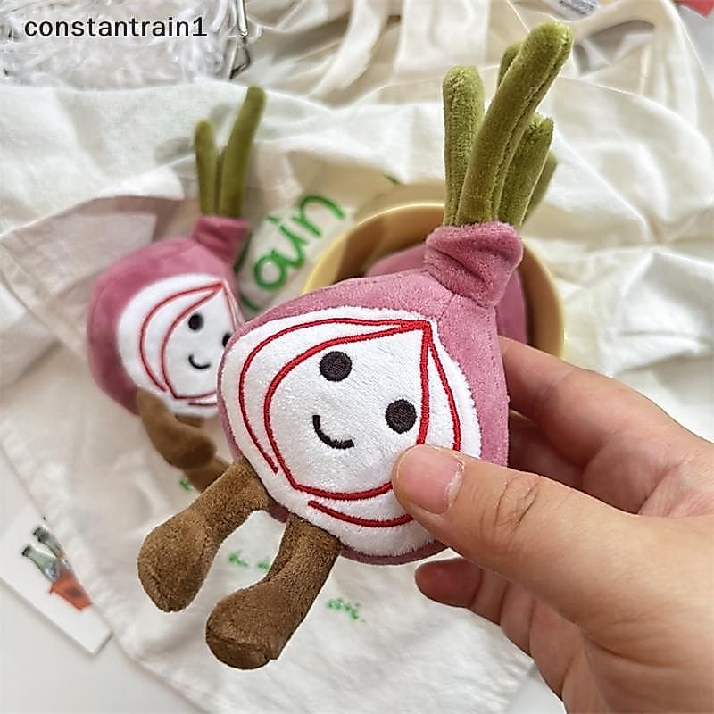 [CST] Bonito Engraçado Criativo Olhos De Feijão Cebola Boneca De Pelúcia Brinquedo Chaveiro Pingente Mochila Charme Saco