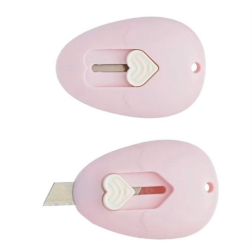 Mini Estilete Ovinho Coração Fofo Kawaii Estilete Divertido- Papelaria Fofa