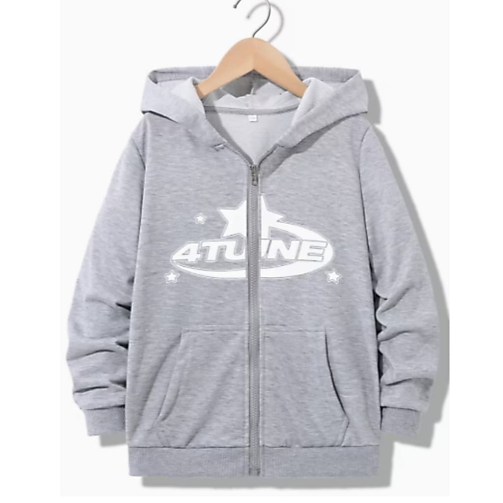 Moletom Ziper Tune Star Streetwear Casual Zip Bolso Capuz Flanelado