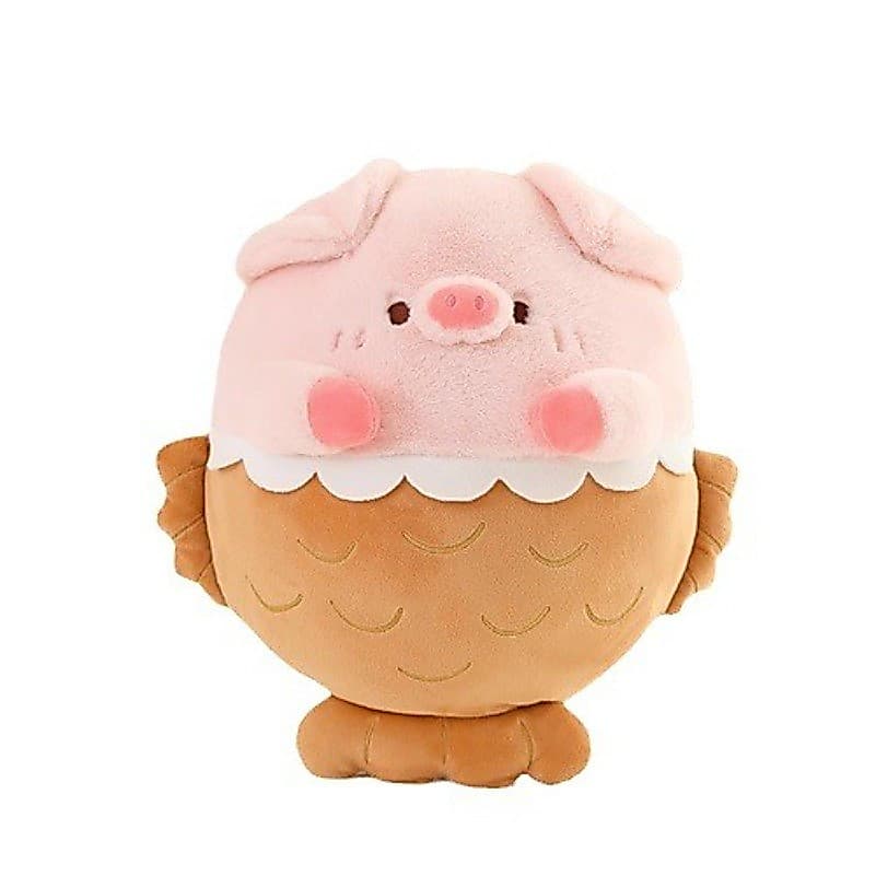 Super Macio Toque Taiyaki Porco Brinquedo De Pelúcia Sereia Boneca Dormir Travesseiro Presente De Aniversário Para Menin