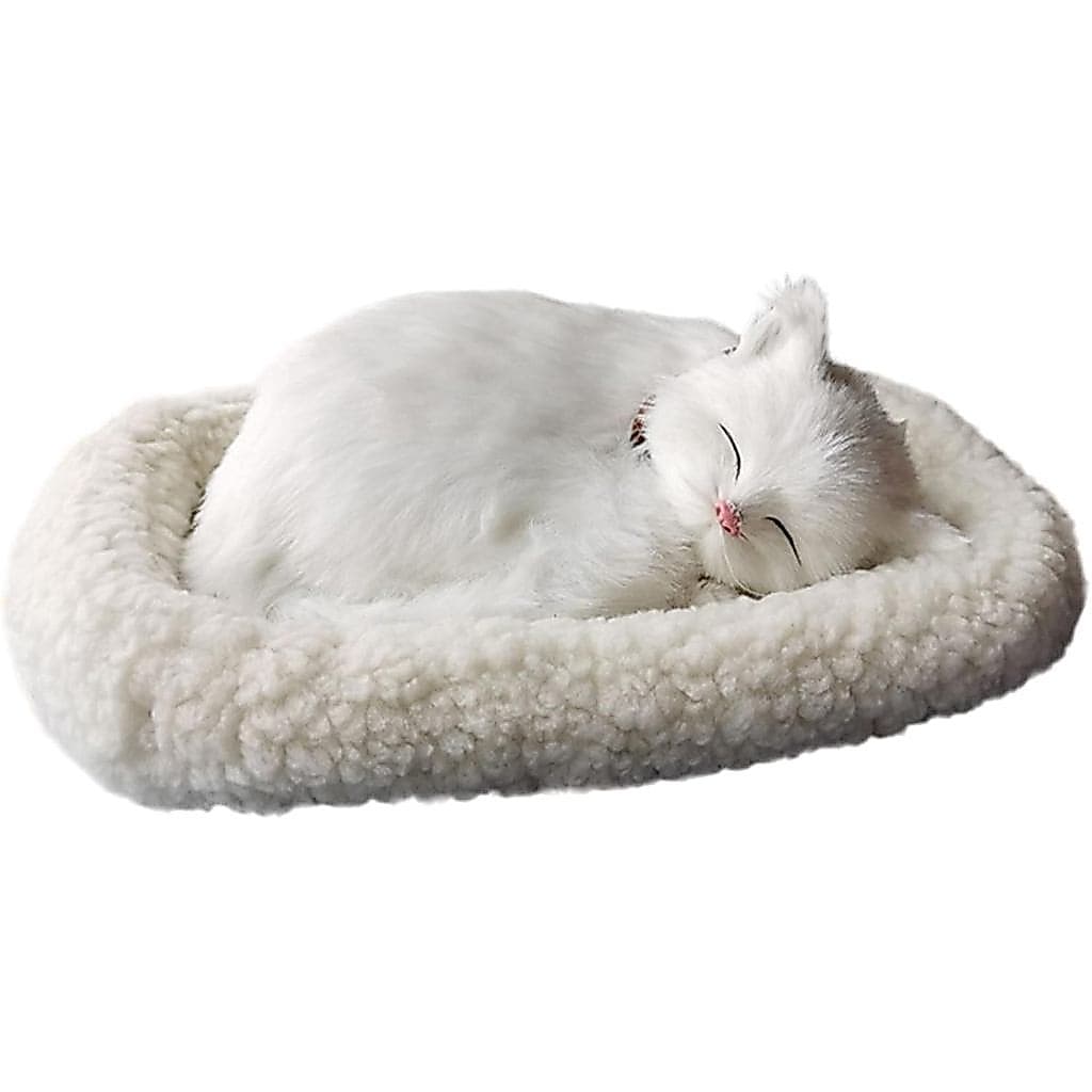 Gato De Brinquedo , Interativo Realista Para Dormir E Respiração Com Tapete , Bichos De Pelúcia Peludos Crianças Adultos