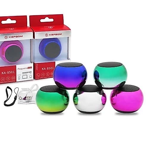 Mini Caixa De Som Bluetooth Kapbom Ka-8501 Colorido 5w