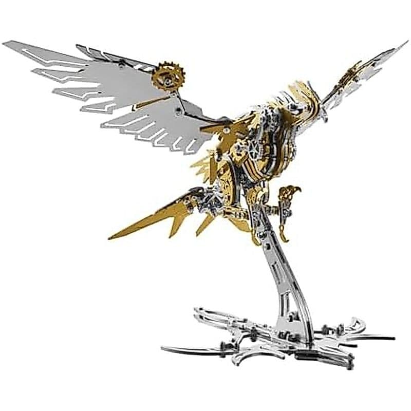 Quebra-cabeça de metal 3D adulto, kit de modelo de metal 3D, kit de modelo de águia mecânica de quebra-cabeça 3D, adequa