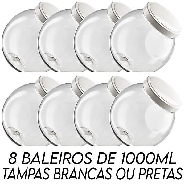 Baleiro Plástico PET de 1000ml Kit com 8 ou 10