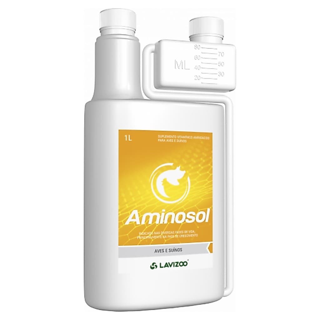 Aminosol Lavizoo 1l Suplemento Aminoácido para Animais