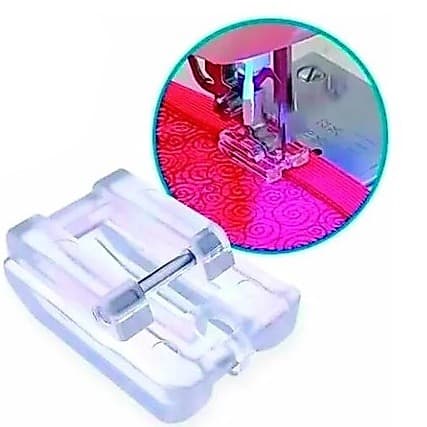 calcador de zíper invisível transparente para máquina DE COSTURA DOMESTICA =MOD C48