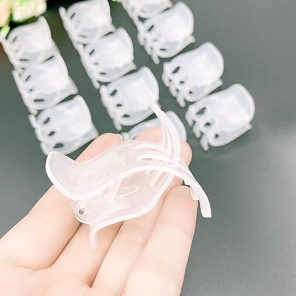 piranhas tridente prendedor de cabelo cores preta e transparente