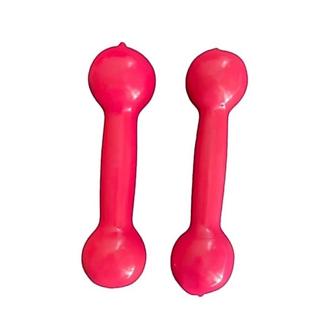 Par de halteres emborrachado rosa  1/2 (meio kg)- 1kg total