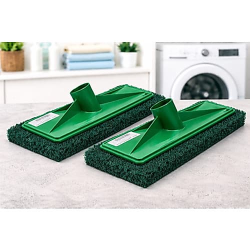 2 Rodo Limpeza Pesada Esponja Abrasiva Piso Azulejo S/ Cabo