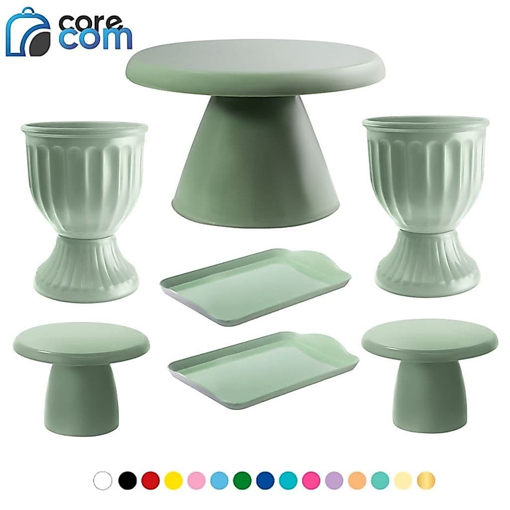 Kit Festa - 1 Boleira Cake Slim (17 cm), 2 Vaso Romano, 2 Band 20x13, 2 Mini Slim