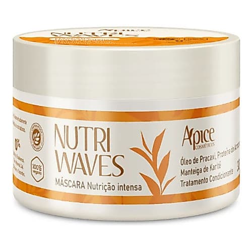 MASCARA NUTRI WAVES 300G RESTAURA REVITALIZA CABELOS SECOS DANIFICADOS TODAS CURVATURAS