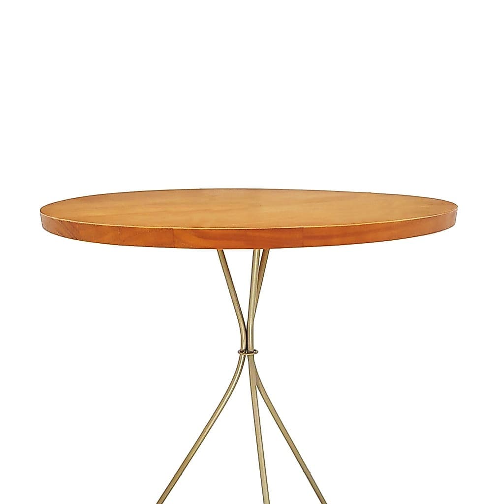 Tampo Redondo Mesa Decoração Bistrô Madeira Pinus 45cm