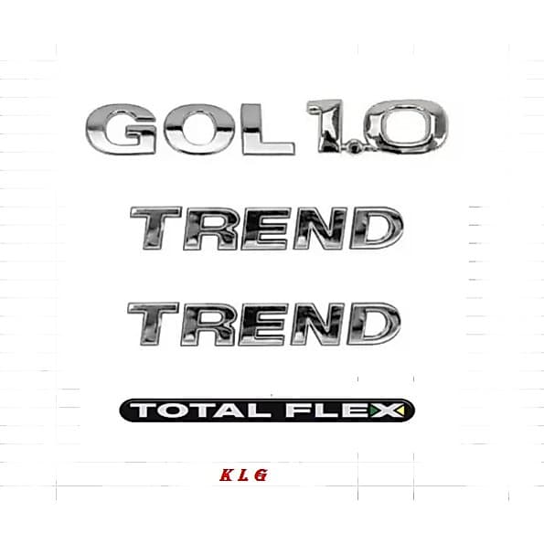 Emblema Letreiro Gol 1.0 + 2 Trend Total Flex G3 G4 2000/2014