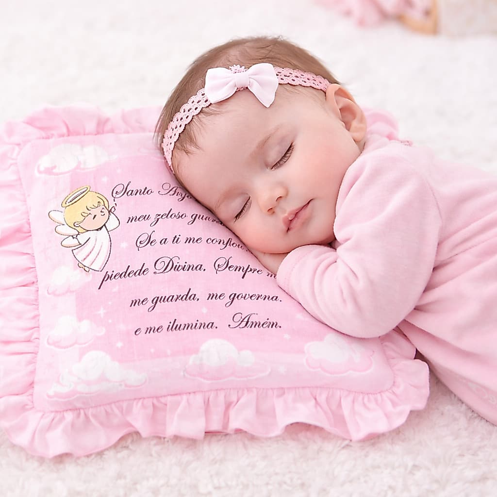 Travesseiro Santo Anjo para bebê 35x28 Minasrey