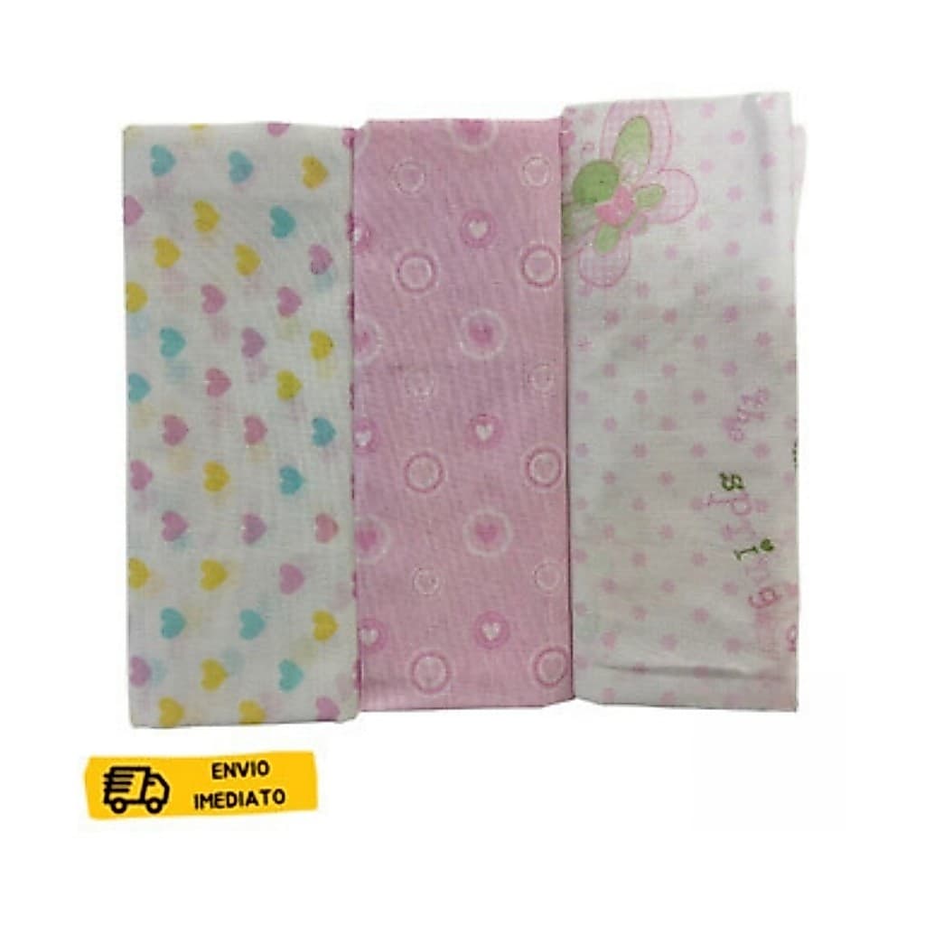 Kit COM 3 fronha de bebe -  100% algodão - Tamanho 28cm x 40cm - Ideal para o travesseiro do bebe