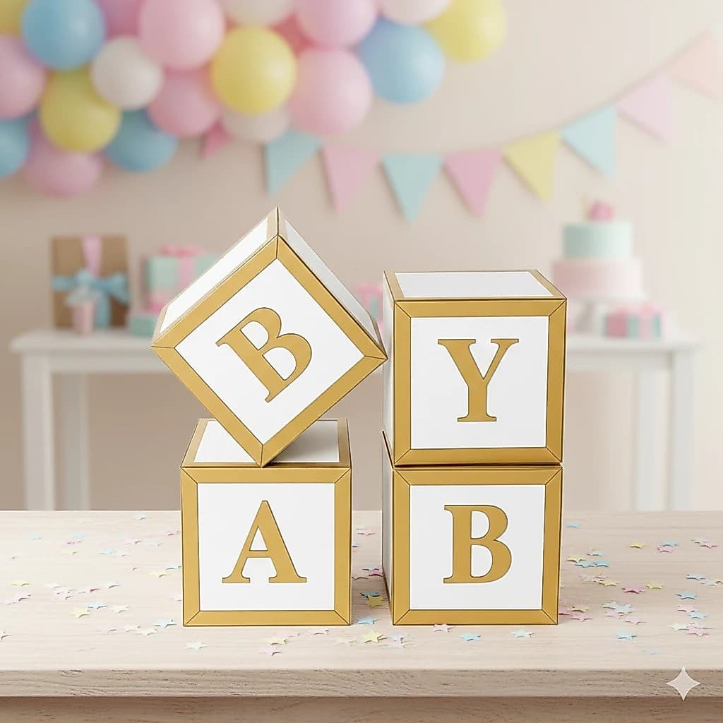 Kit Cubos Baby 20x20 Desmontável Decoração Mesa