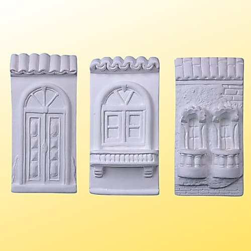 Escultura Quadro de Parede Portal de Gesso 25cm Diversos Modelos