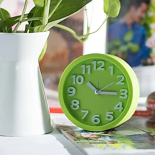 Relógio Digital De Cabeceira Alarme Analogico Infantil Verde